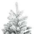 vidaXL Umelý Sklápací Vianočný Stromček Biela 150 cm PVC a oceľ