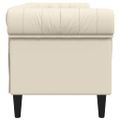 vidaXL Kreslo Chesterfield, 3-miestne, ľan