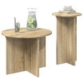 vidaXL Sada príručných stolíkov 2 ks Dub sonoma Ø 45 x 35 cm