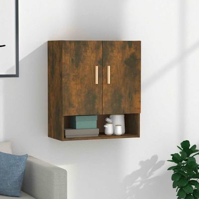 vidaXL Nástenná skrinka dymový dub 60x31x70 cm spracované drevo