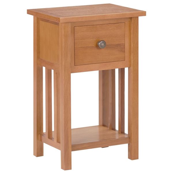 vidaXL Stolík na časopisy so zásuvkou 35x27x55 cm dubový masív