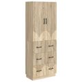 vidaXL Sada skríň 2 ks 66 x 34,5 x 87 cm Kompozitné drevo Dub sonoma
