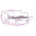vidaXL Rozkladacia denná posteľ so zásuvkami tmavosivá 80x200 cm látka
