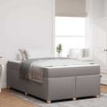 vidaXL Rám postele Sivohnedá 120 x 200 cm látka
