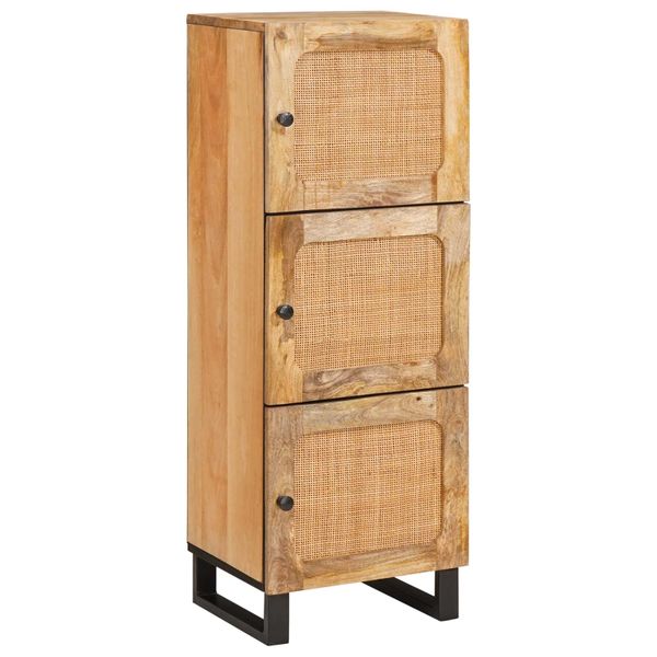 vidaXL Highboard s úložiskom Hnedá 90 x 33 x 75 cm Masívne mango drevo