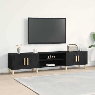 vidaXL TV skrinka Čierny dub 180 x 31,5 x 40 cm Kompozitné drevo