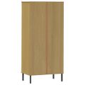vidaXL Knižnica s 2 zásuvkami hnedá 60x35x128,5 cm masívne drevo OSLO