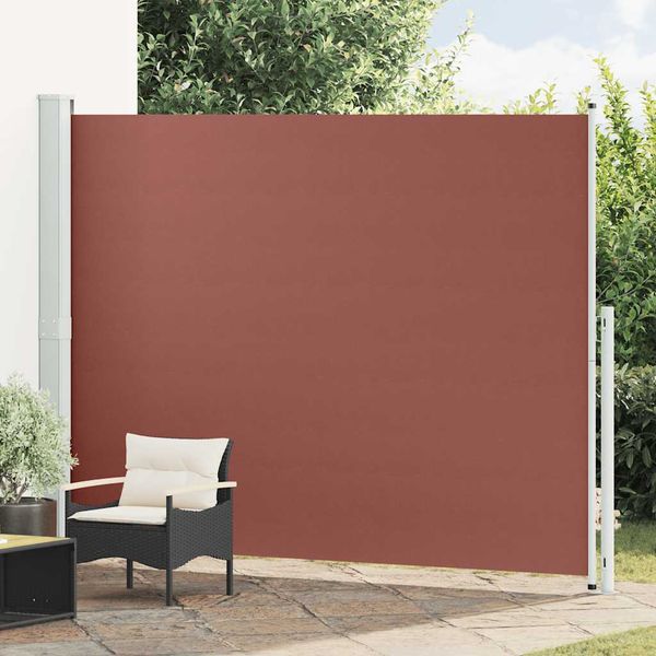 vidaXL Zaťahovacia bočná markíza na terasu 220x300 cm, hnedá