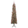 vidaXL Umelý vianočný stromček Zelená 180 cm PVC, plast a oceľ