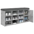 vidaXL Lavička na topánky betónovo sivá 102x32x50 cm kompozitné drevo