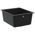 vidaXL Drez 80% Kvárc a 20% Živica 370 x 460 mm Čierna