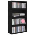 vidaXL Roh na skladovanie CD 4 ks Čierny dub 40 x 17 x 17 cm