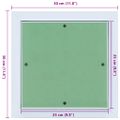 vidaXL Access Panel Zelená a strieborná 30 x 30 cm