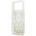 Puzdro Guess Resin Bottom Glitter MagSafe pre iPhone 17 Pro Max zlaté