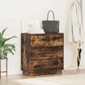 vidaXL Nočný stolík Dymová dub 71 x 34,5 x 75 cm Kompozitné drevo