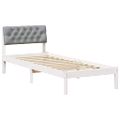 vidaXL Rám postele Biela a svetlosivá 80 x 200 cm Borovicový masív