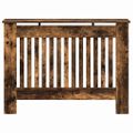 vidaXL Kryt radiátora Dymový dub 112 x 19 x 81,5 cm Kompozitné drevo