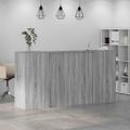 vidaXL Recepčný stôl sivý dub sonoma 200x50x103,5 cm kompozitné drevo