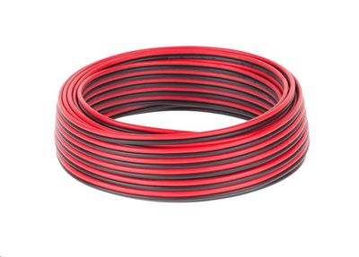 Kábel dvojlinka Cabletech 10m 2x0,75 mm čierno-červená CCA