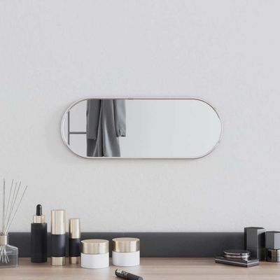 vidaXL Nástenné zrkadlo strieborné 40x15 cm okrúhle