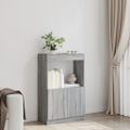 vidaXL Vysoká skrinka sivá sonoma 63x33x100 cm kompozitné drevo