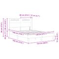 vidaXL Rám postele s LED pásikmi Sivá 120 x 190 cm Umelá koža