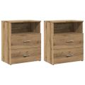 vidaXL Nočné stolíky 2 ks dub artisan 50x32x60 cm kompozitné drevo