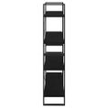 vidaXL Knižnica so 4 policami čierna 100x30x140 cm masívna borovica
