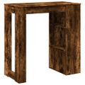 vidaXL Barový stôl s policami dymový dub 102x50x103,5 cm kompoz. drevo