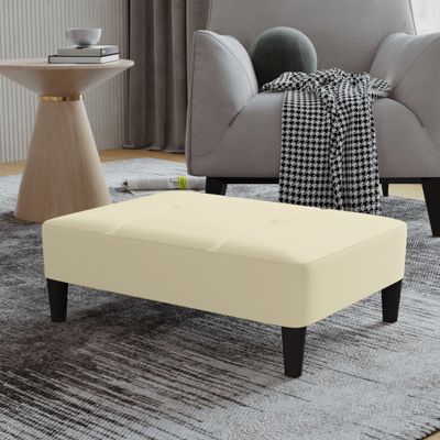 vidaXL Podnožka krémová 78x56x32 cm umelá koža