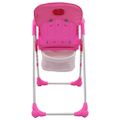 vidaXL Vysoká detská jedálenská stolička ružová a šedá