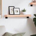 vidaXL Nástenná polica 60x10x6 cm neošetrený dubový masív