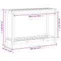 vidaXL Stôl na presádzanie s policou biely 108x35x75 cm borovica