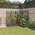 vidaXL Záhradný kvetináč 5 ks Sivá 120 x 120 x 125,5 cm PP