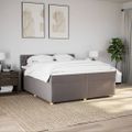 vidaXL Boxspring posteľ s matracom sivohnedý 200x200 cm látka