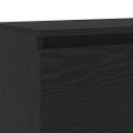 vidaXL TV skrinka s LED svetlami, čierny dub 120x30x36 cm, umelé drevo