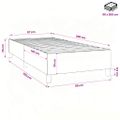 vidaXL Posteľný rám s boxspringom tmavohnedá 90x200 cm látka