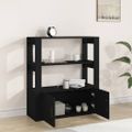 vidaXL Komoda čierna 80x30x90 cm spracované drevo