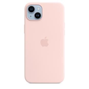 iPhone 14+ Silicone Case with MS – Chalk Pink