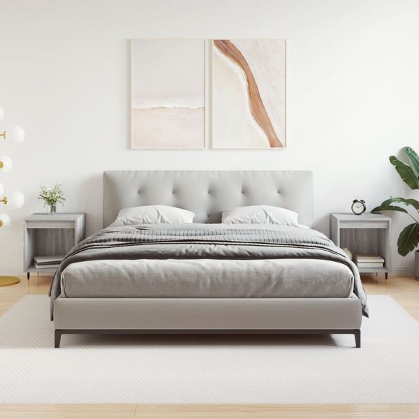 vidaXL Nočné stolíky 2 ks sivý dub sonoma 40x35x50 cm kompozitné drevo
