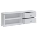 vidaXL Sada toaletného stolíka FAUSKE 3 ks Biela 76 x 50 x 103,5 cm