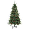 vidaXL Umelý Sklápací Vianočný Stromček Zelená 150 cm PE a PVC
