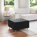 vidaXL Ottoman s Úložným Priestorom Čierny 80 x 80 x 45 cm Zamat