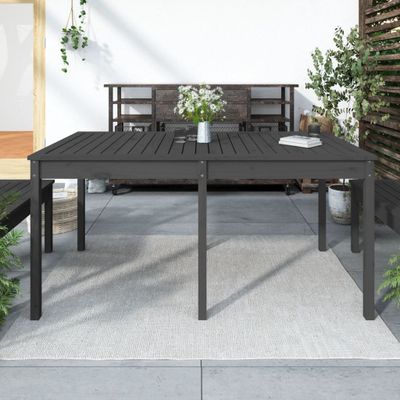 vidaXL Záhradný stolík sivý 159,5x82,5x76 cm borovicový masív