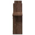 vidaXL Nástenné police 2 ks hnedý dub 38x12x38 cm kompozitné drevo