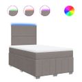 vidaXL Boxspring posteľ s matracom sivohnedý 120x200 cm látka