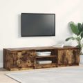 vidaXL TV skrinka dymový dub 140x40x35,5 cm spracované drevo