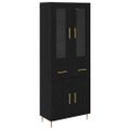 vidaXL Highboard 2 ks Čierny dub 69,5 x 34 x 180 cm Kompozitné drevo