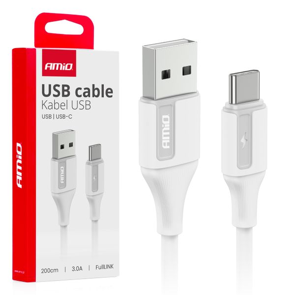 USB kábel na USB-C 3A 200cm FullLINK AMiO-03918