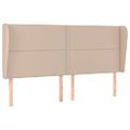 vidaXL Čelo postele so záhybmi kapučínové 163x23x118/128 cm umelá koža